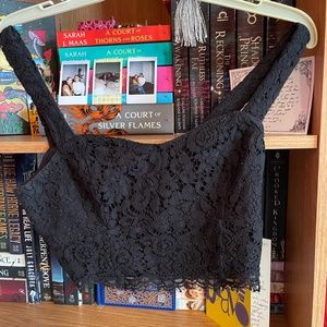 Black Lace Crop top